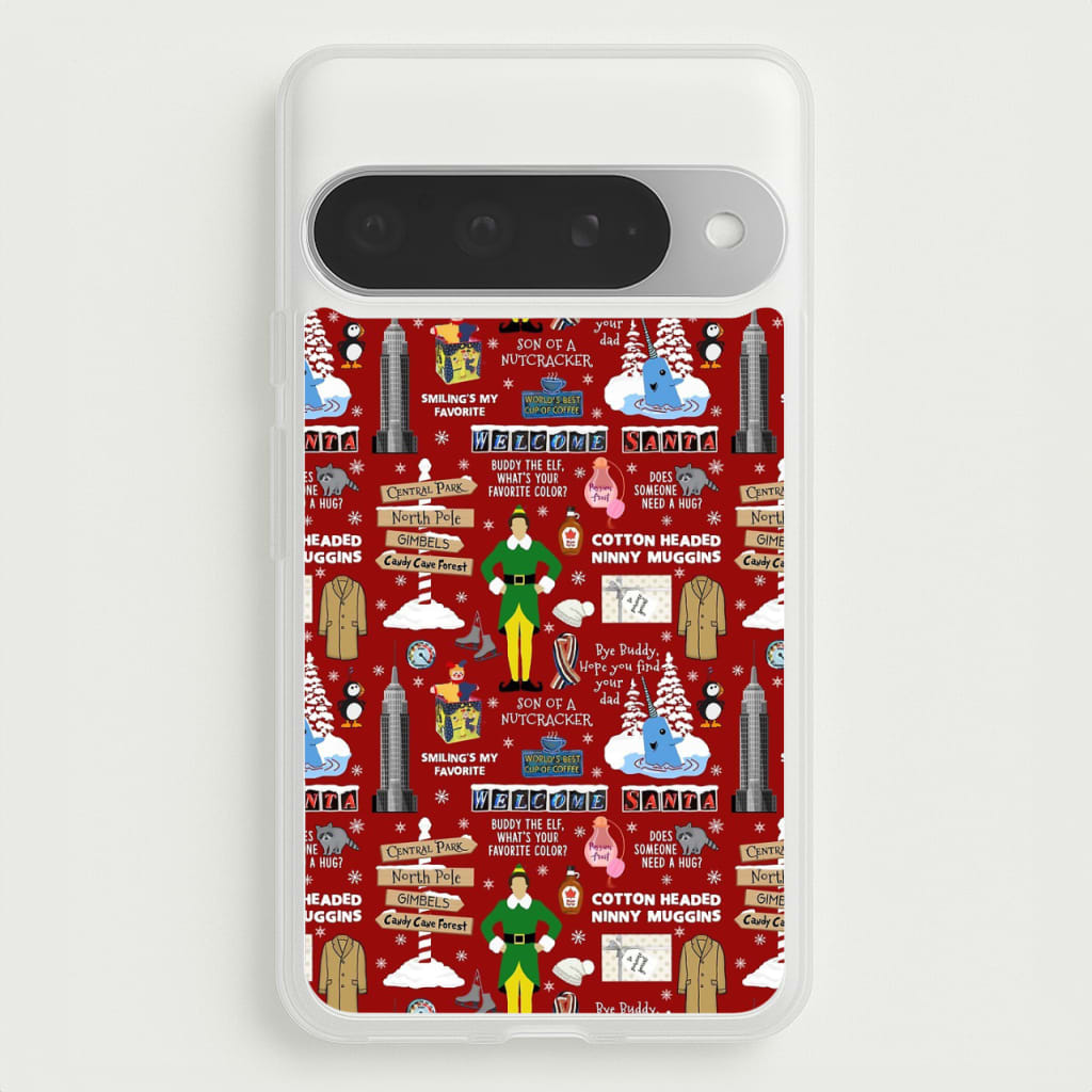 Red Elf Pattern Phone Case for Google Pixel 10 Pro XL