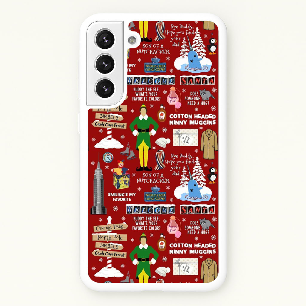 Red Elf Pattern - Elf Phone Case for Galaxy S22 Plus