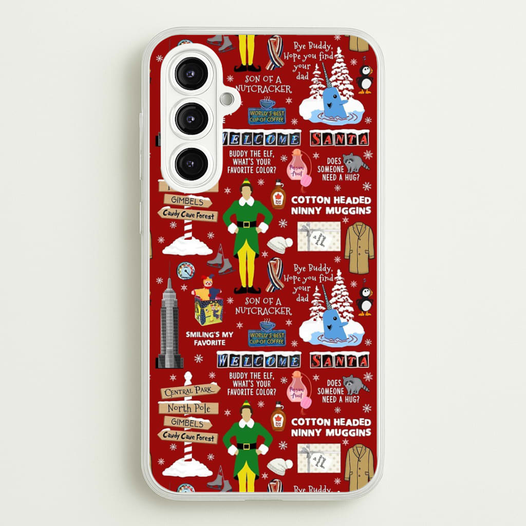 Red Elf Pattern - Elf Phone Case for Galaxy A16