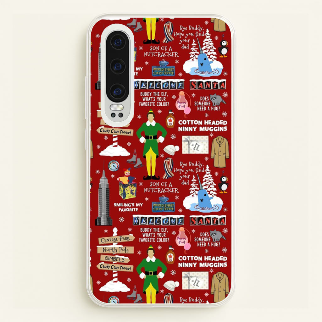 Red Elf Pattern - Elf Phone Case for Huawei P30