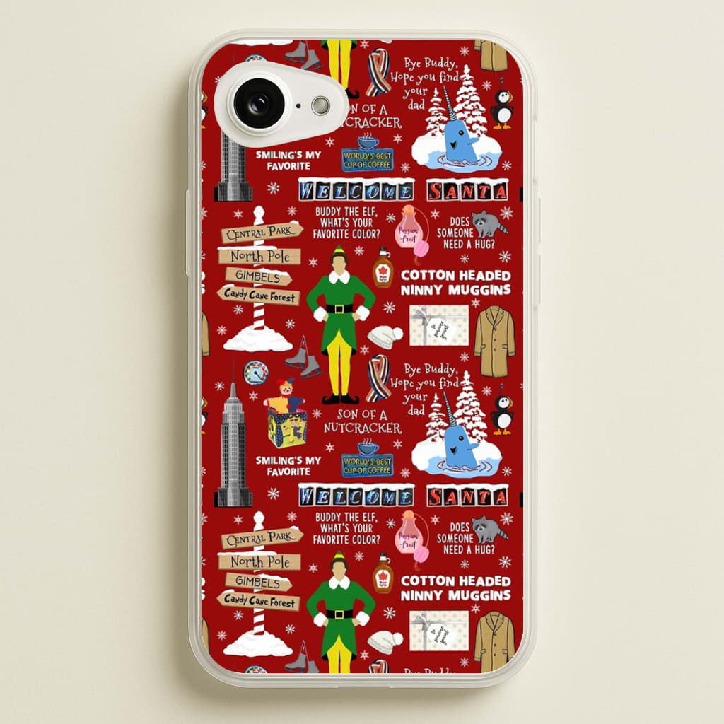 Red Elf Pattern - Elf Phone Case for iPhone 16e