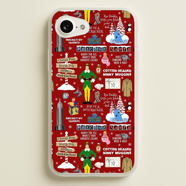 Red Elf Pattern - Elf Phone Case for iPhone 16e