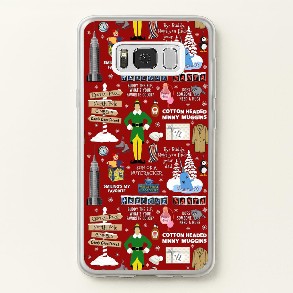 Red Elf Pattern - Elf Phone Case for Galaxy S8