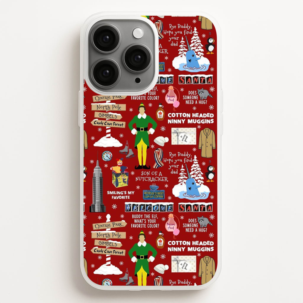 Red Elf Pattern - Elf Phone Case for iPhone 11 Pro