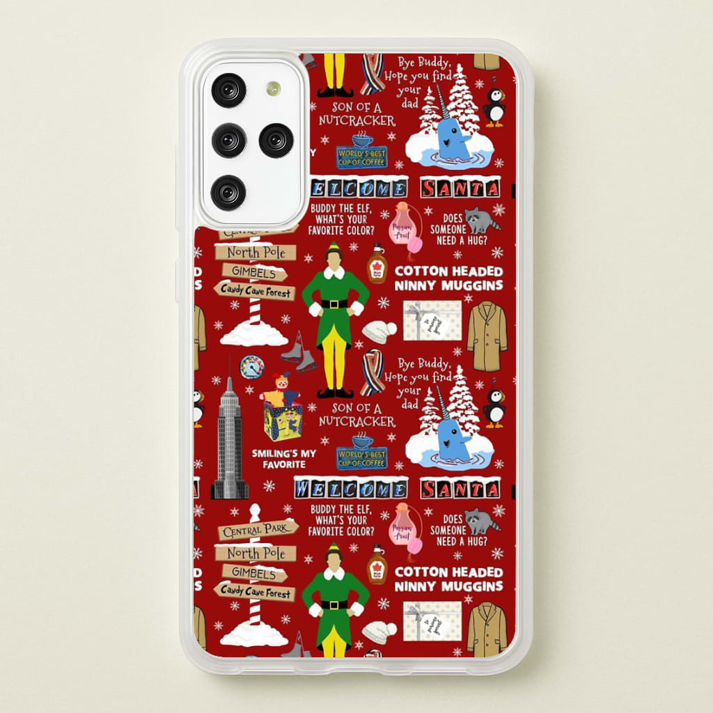 Red Elf Pattern - Elf Phone Case for Galaxy S20 Plus