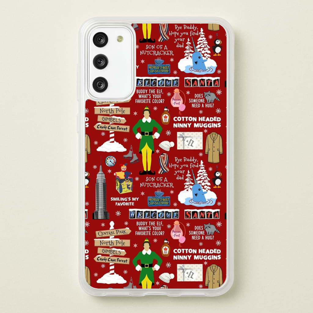 Red Elf Pattern - Elf Phone Case for Galaxy S20FE