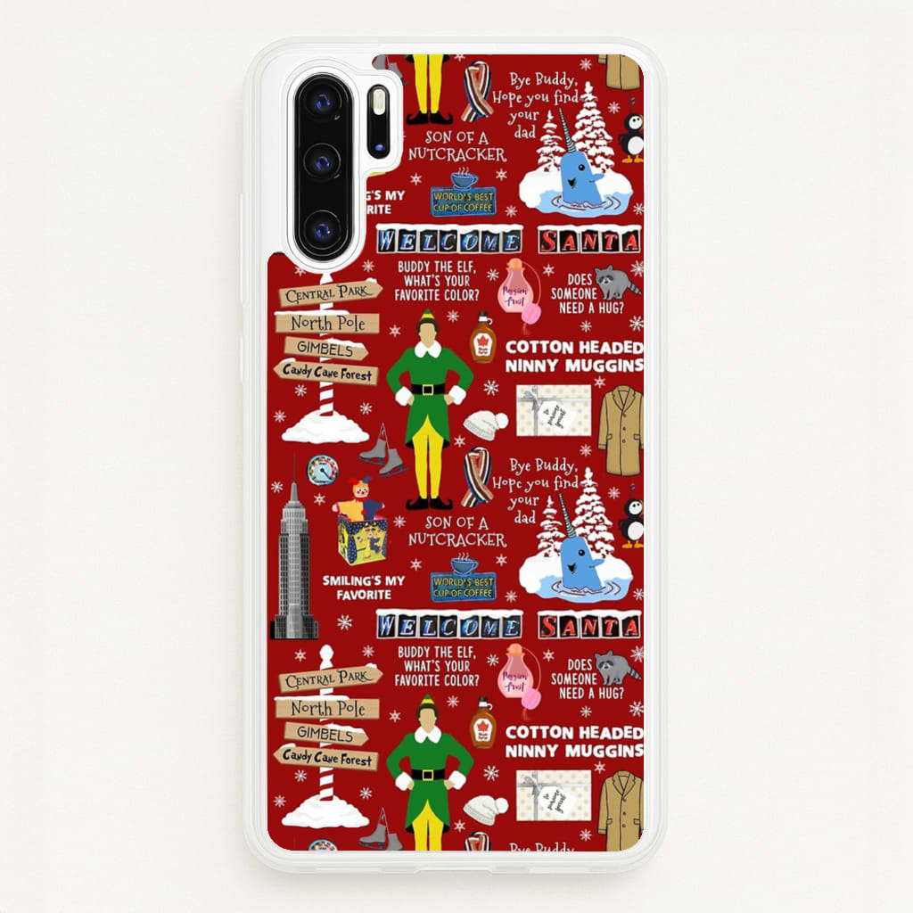 Red Elf Pattern - Elf Phone Case for Huawei P30 Pro