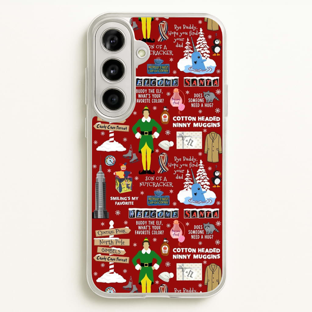 Red Elf Pattern - Elf Phone Case for Galaxy A56