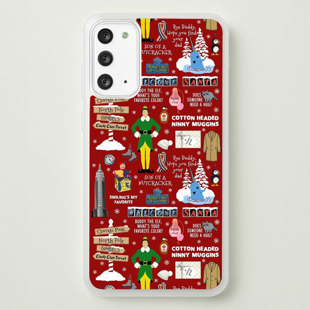 Red Elf Pattern - Elf Phone Case for Galaxy Note 20