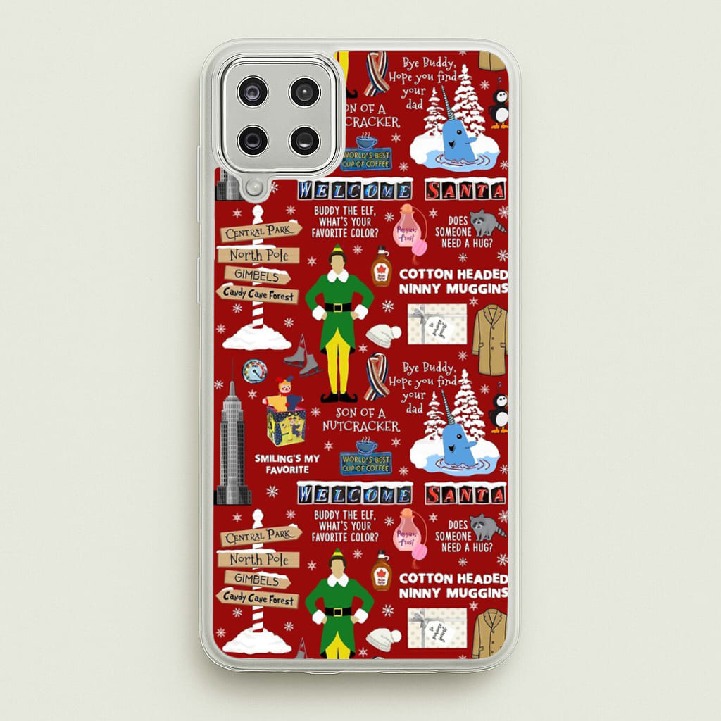 Red Elf Pattern - Elf Phone Case for Galaxy A12