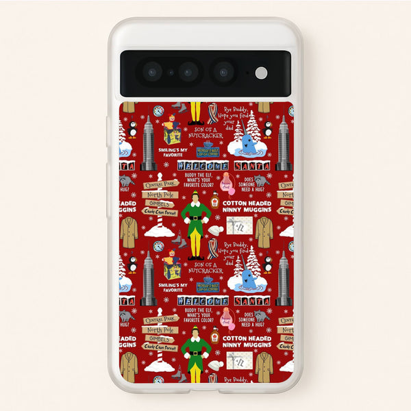 Red Elf Pattern - Elf Phone Case for Google Pixel 7 Pro