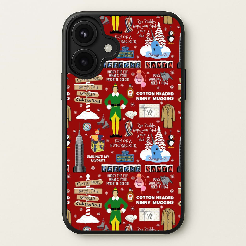 Red Elf Pattern Phone Case for iPhone 17