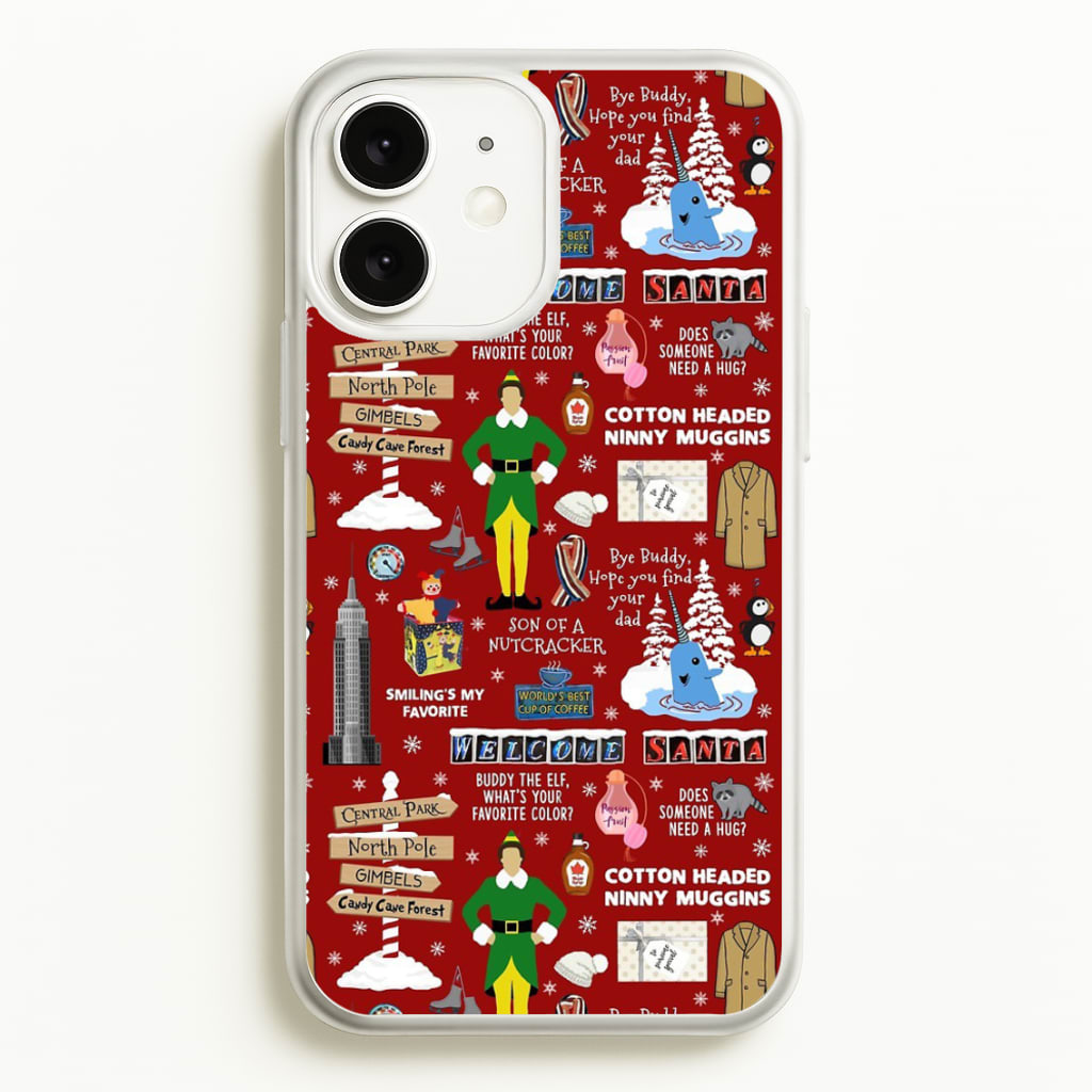 Red Elf Pattern - Elf Phone Case for iPhone 11
