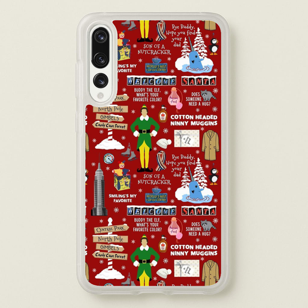 Red Elf Pattern - Elf Phone Case for Huawei P20 Pro