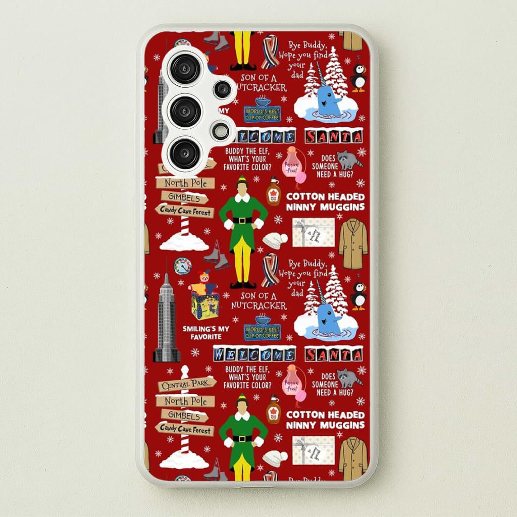 Red Elf Pattern - Elf Phone Case for Galaxy A13