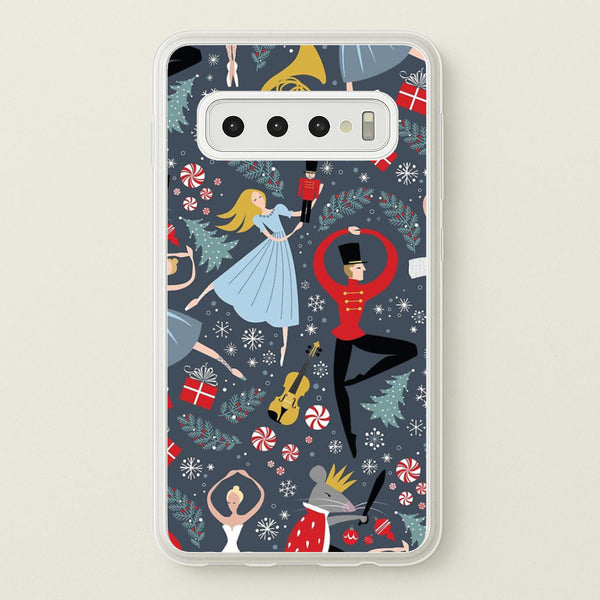 Nutcracker Ballet Pattern - Christmas - Phone Case for Galaxy S10