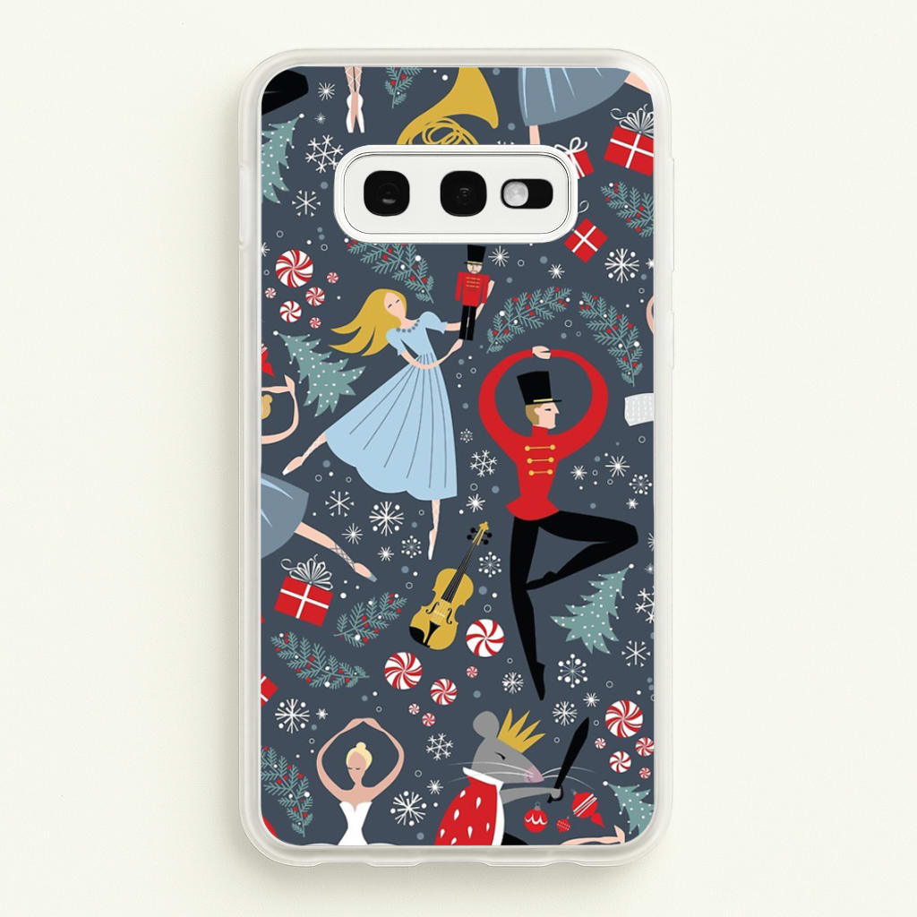 Nutcracker Ballet Pattern - Christmas - Phone Case for Galaxy S10e