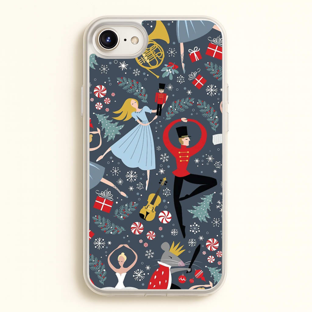 Nutcracker Ballet Pattern - Christmas - Phone Case for iPhone 6 Plus / 7 Plus / 8 Plus