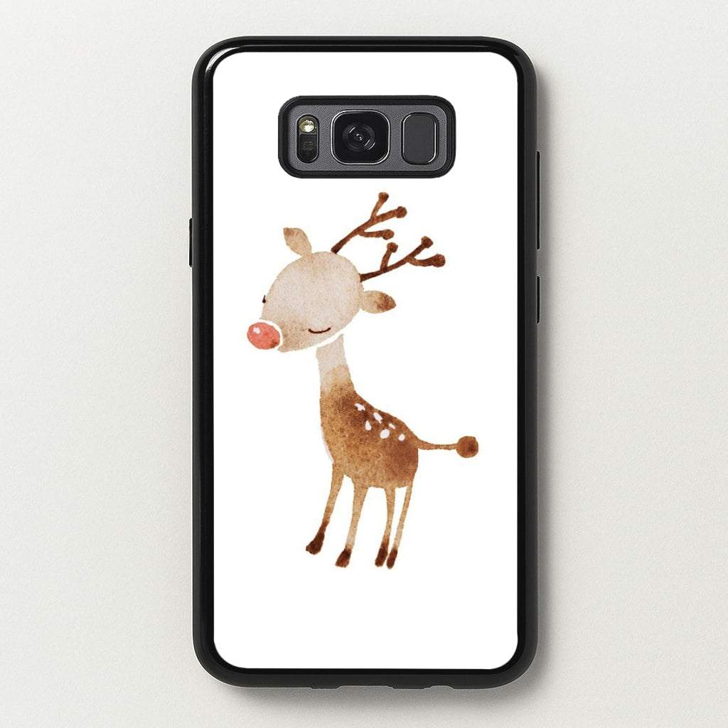Watercolour Rudolph The Reindeer - Phone Case for Galaxy S8