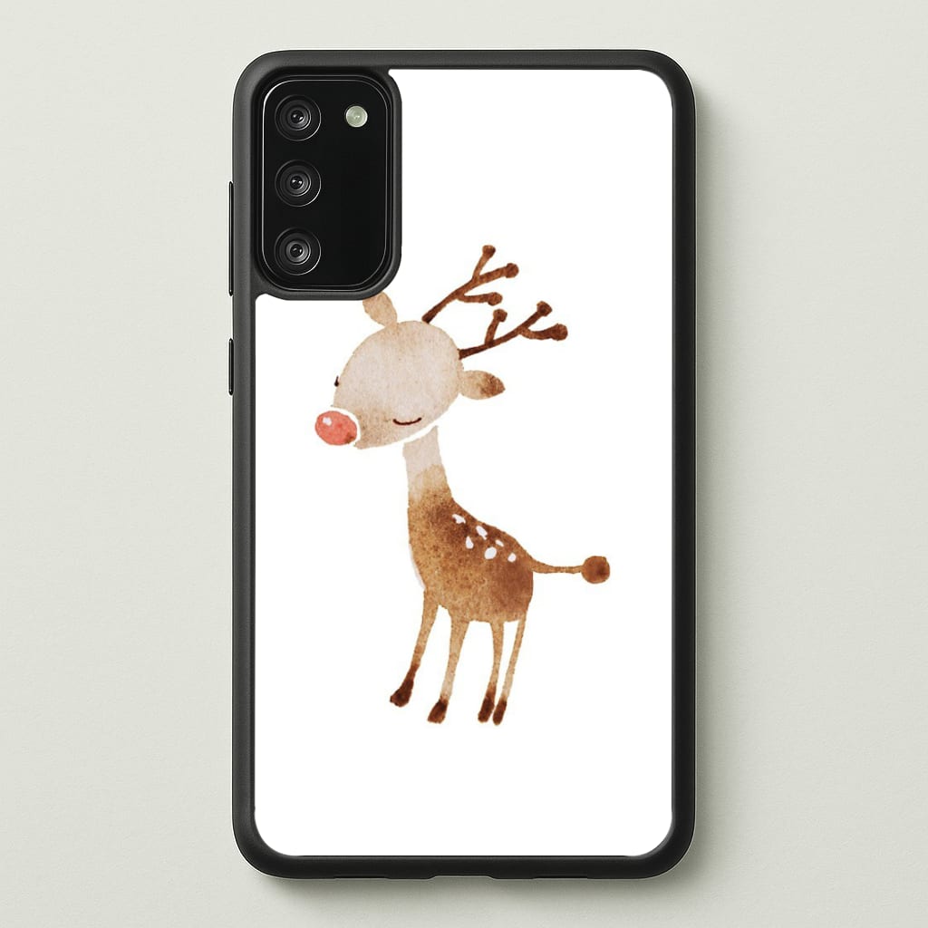 Watercolour Rudolph The Reindeer - Phone Case for Galaxy S20