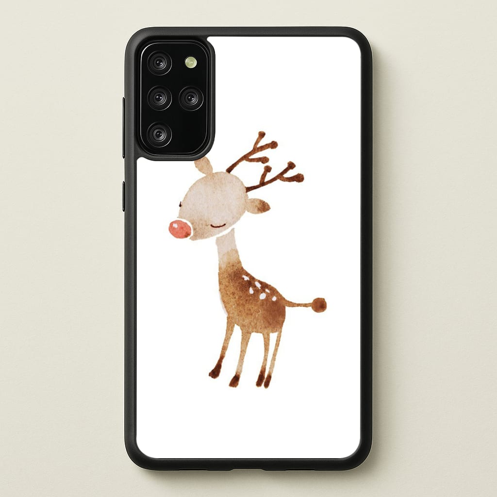 Watercolour Rudolph The Reindeer - Phone Case for Galaxy S20 Plus
