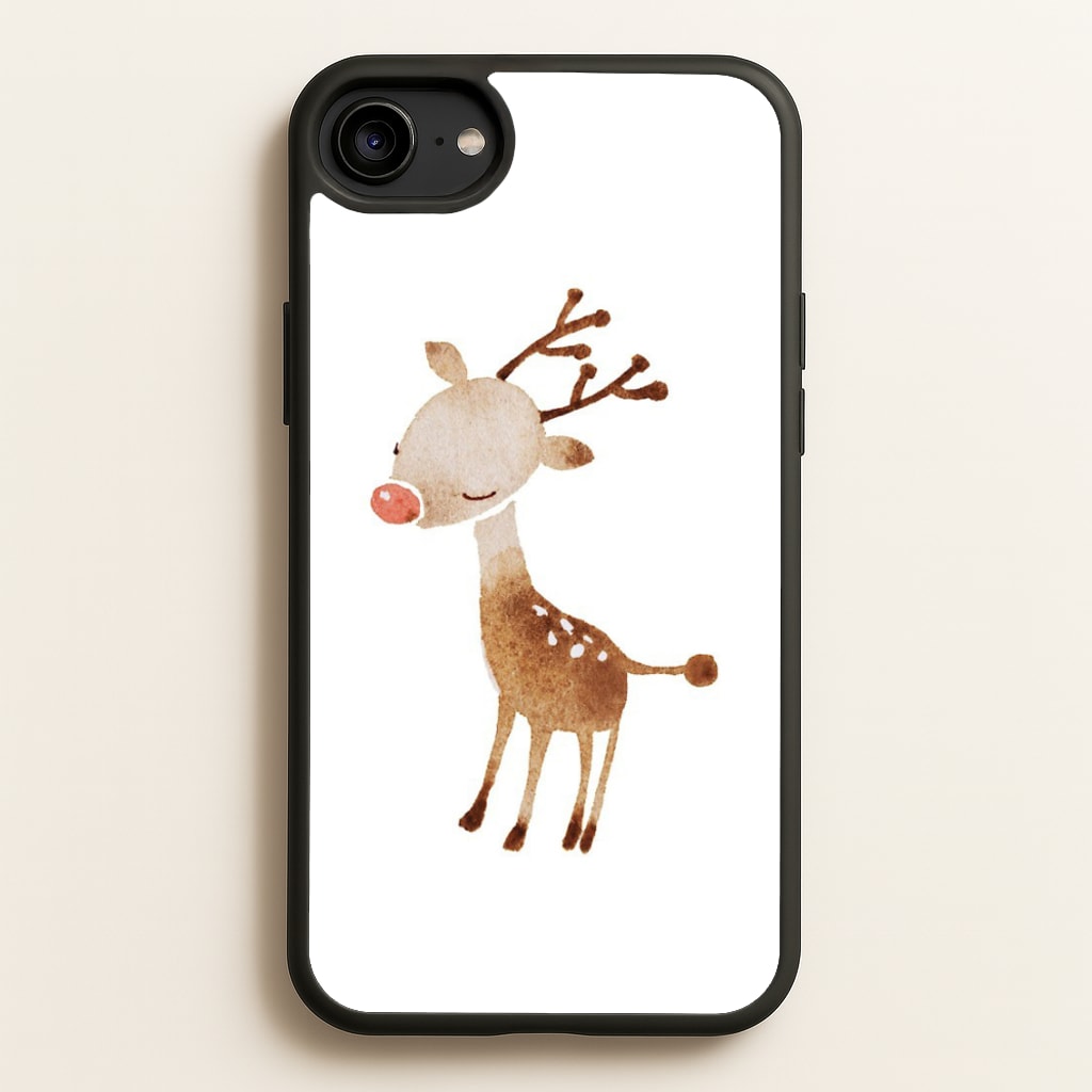 Watercolour Rudolph The Reindeer - Phone Case for iPhone 6 / 7 / 8 / SE