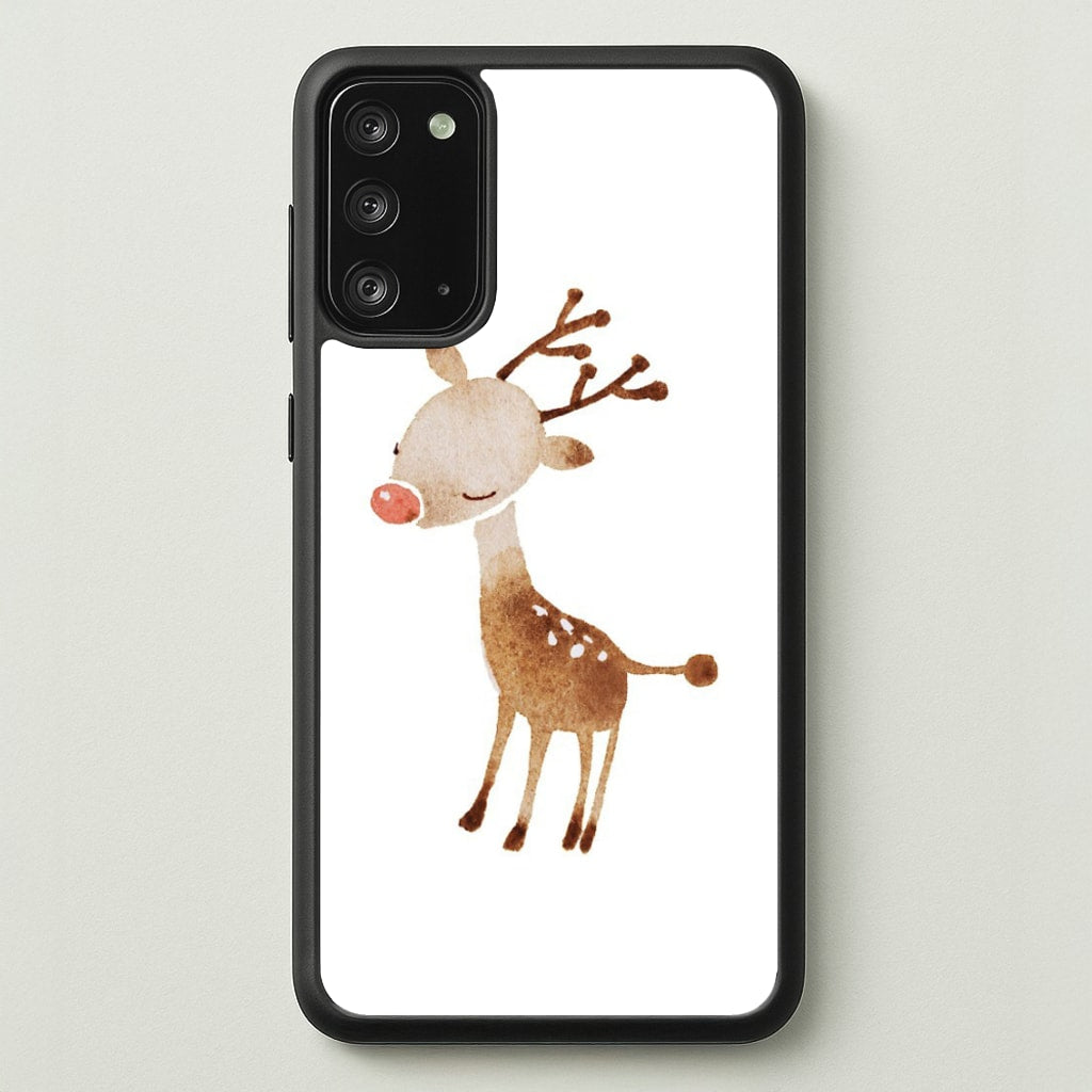 Watercolour Rudolph The Reindeer - Phone Case for Galaxy Note 20