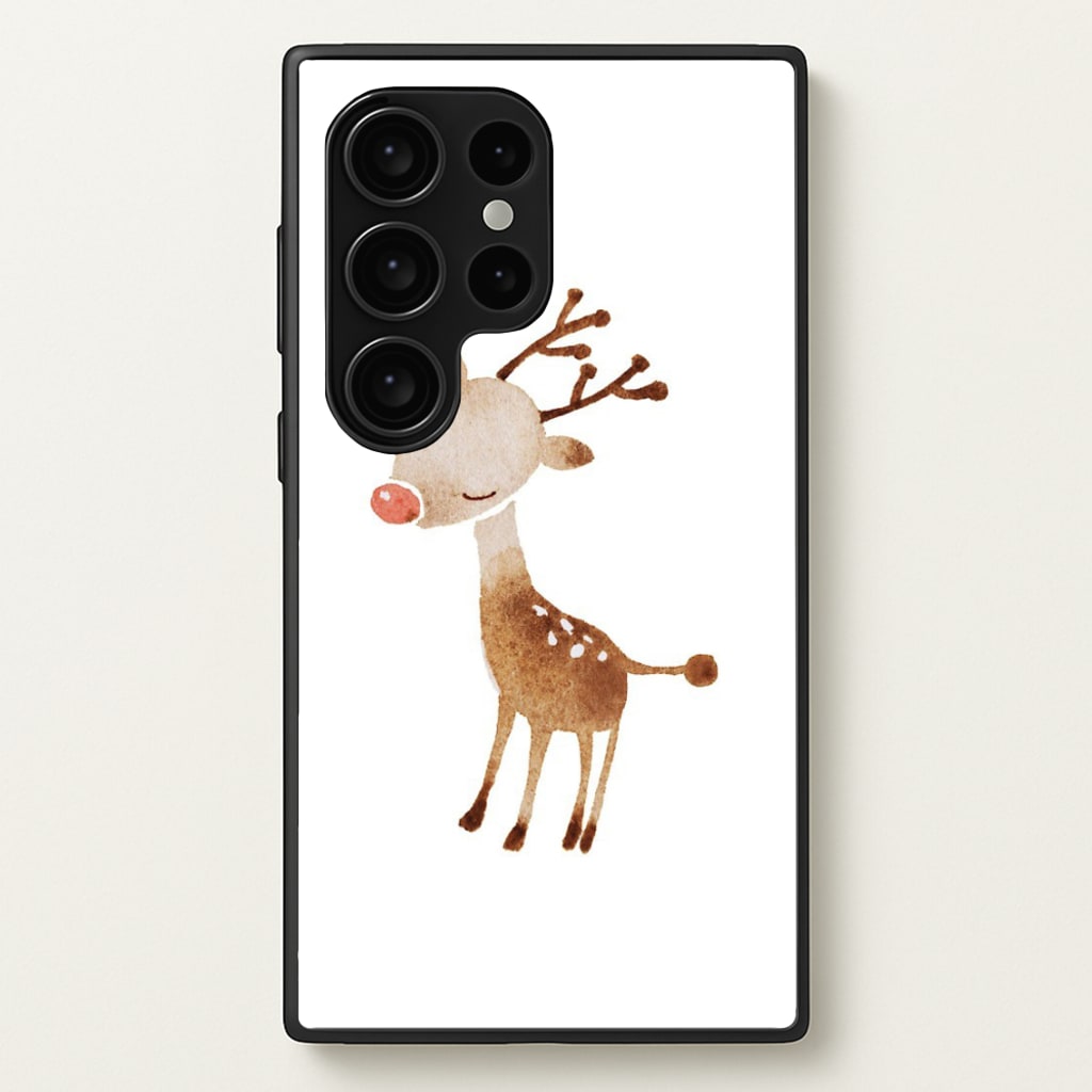 Watercolour Rudolph The Reindeer - Phone Case for Galaxy S24 Ultra