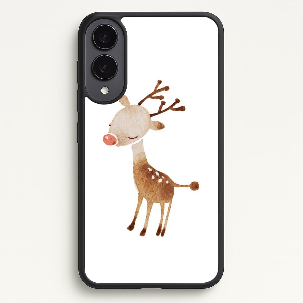 Watercolour Rudolph The Reindeer - Phone Case for Galaxy S25 Edge