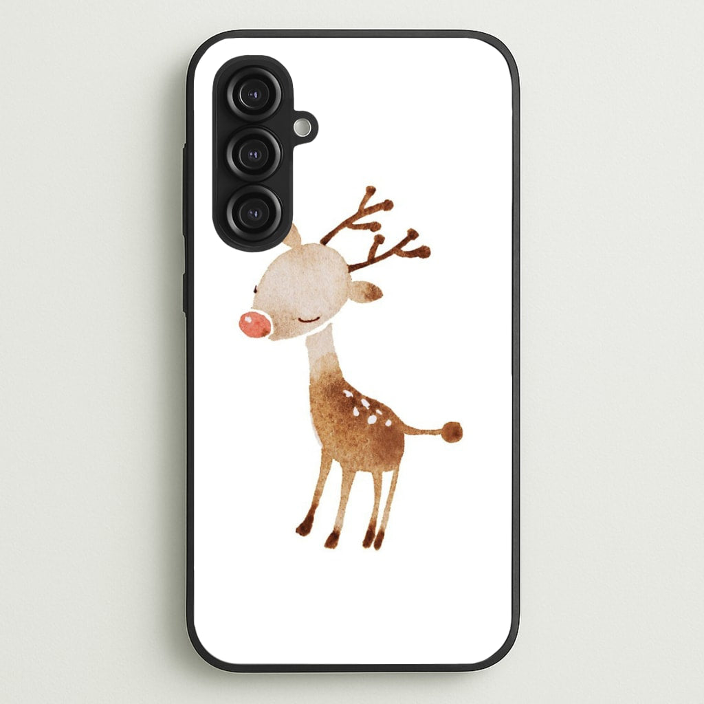 Watercolour Rudolph The Reindeer - Phone Case for Galaxy S23FE