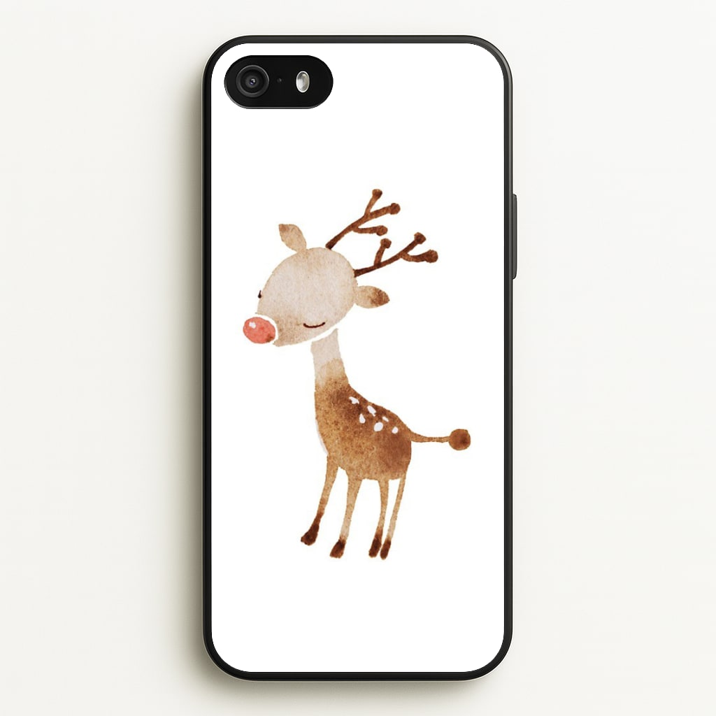 Watercolour Rudolph The Reindeer - Phone Case for iPhone 5 / 5s / SE 2016