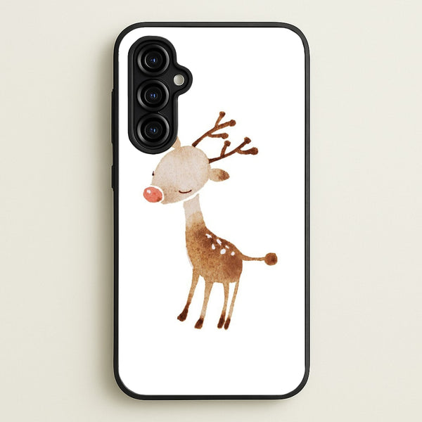 Watercolour Rudolph The Reindeer - Phone Case for Galaxy A54