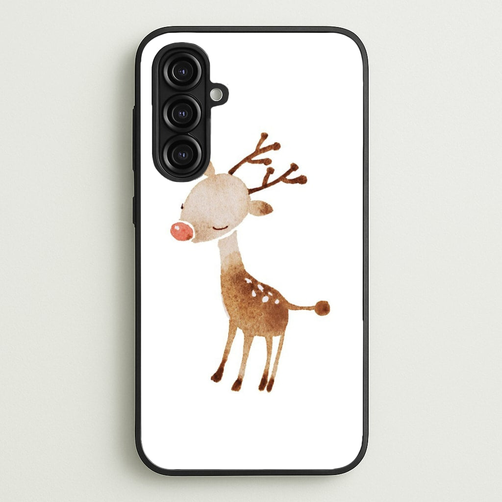 Watercolour Rudolph The Reindeer - Phone Case for Galaxy A16
