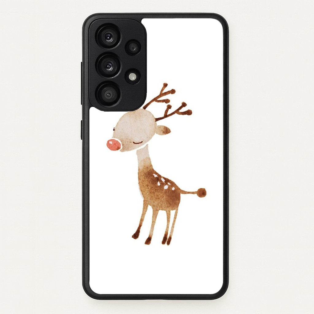 Watercolour Rudolph The Reindeer - Phone Case for Galaxy A53