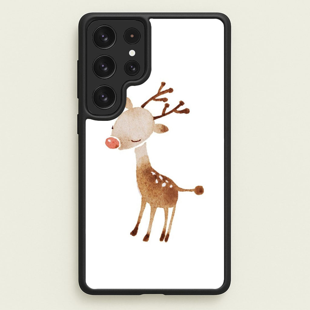 Watercolour Rudolph The Reindeer - Phone Case for Galaxy S23 Ultra