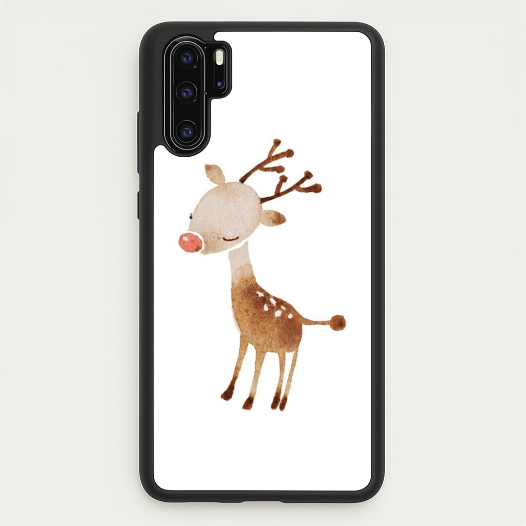 Watercolour Rudolph The Reindeer - Phone Case for Huawei P30 Pro