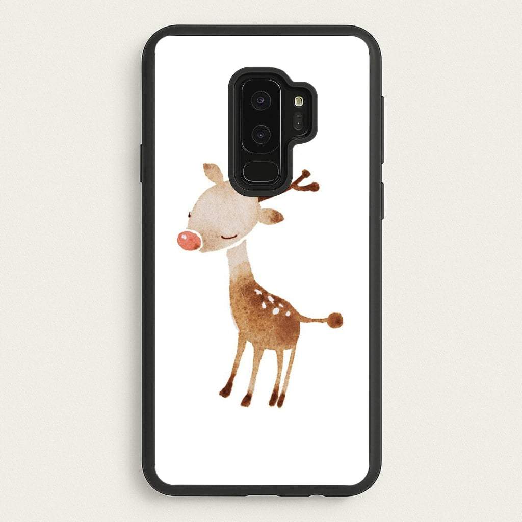 Watercolour Rudolph The Reindeer - Phone Case for Galaxy S9 Plus