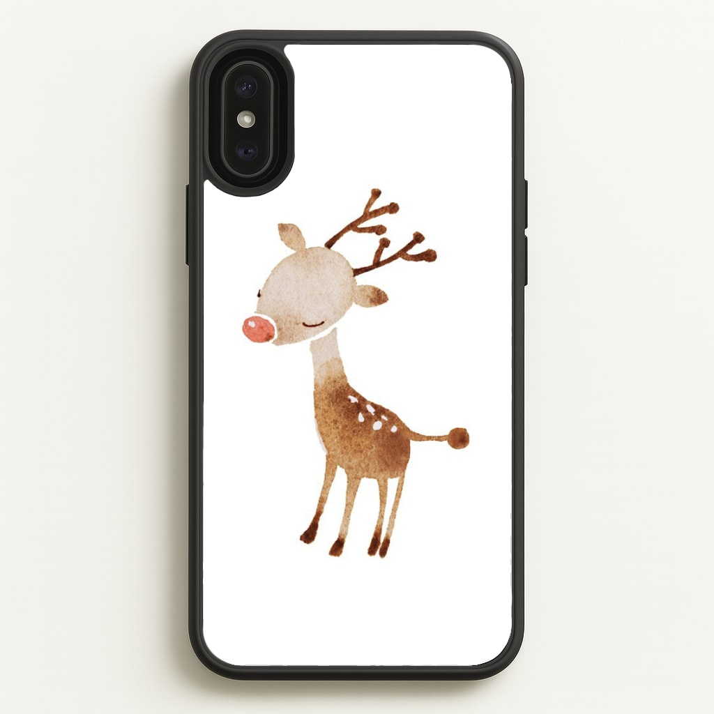 Watercolour Rudolph The Reindeer - Phone Case for iPhone XS Max