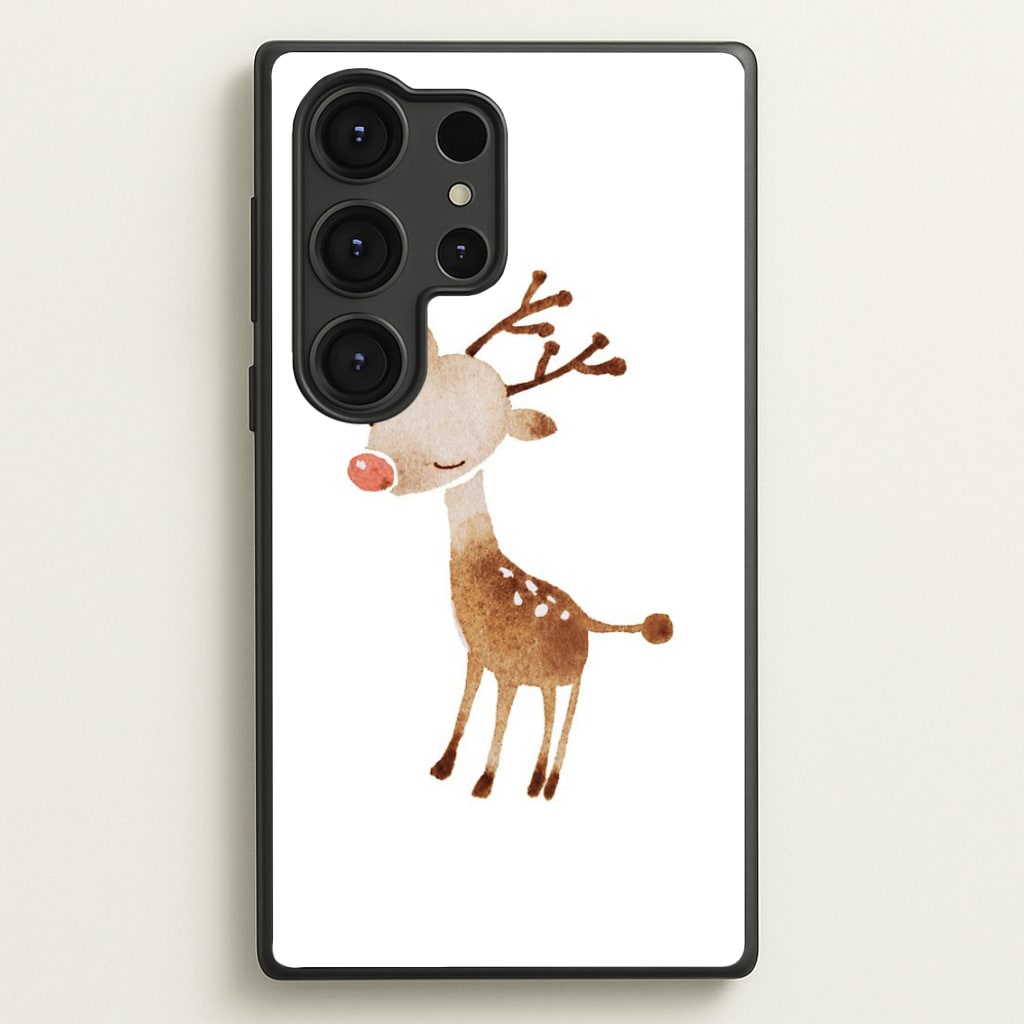 Watercolour Rudolph The Reindeer - Phone Case for Galaxy S25 Ultra