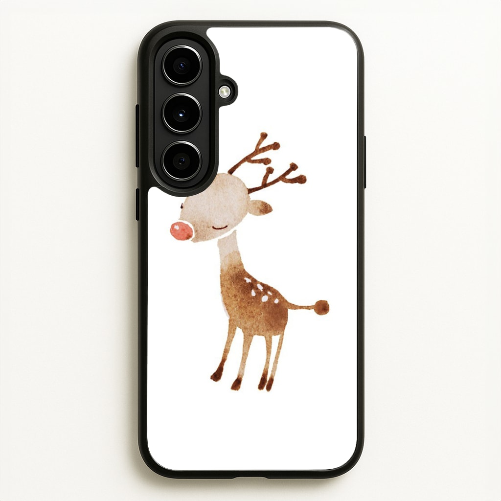 Watercolour Rudolph The Reindeer - Phone Case for Galaxy A56