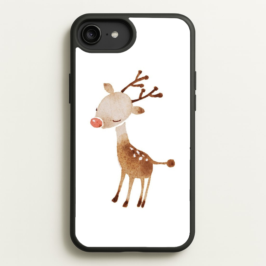 Watercolour Rudolph The Reindeer - Phone Case for iPhone 6 Plus / 7 Plus / 8 Plus