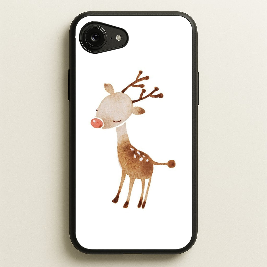 Watercolour Rudolph The Reindeer - Phone Case for iPhone 16e
