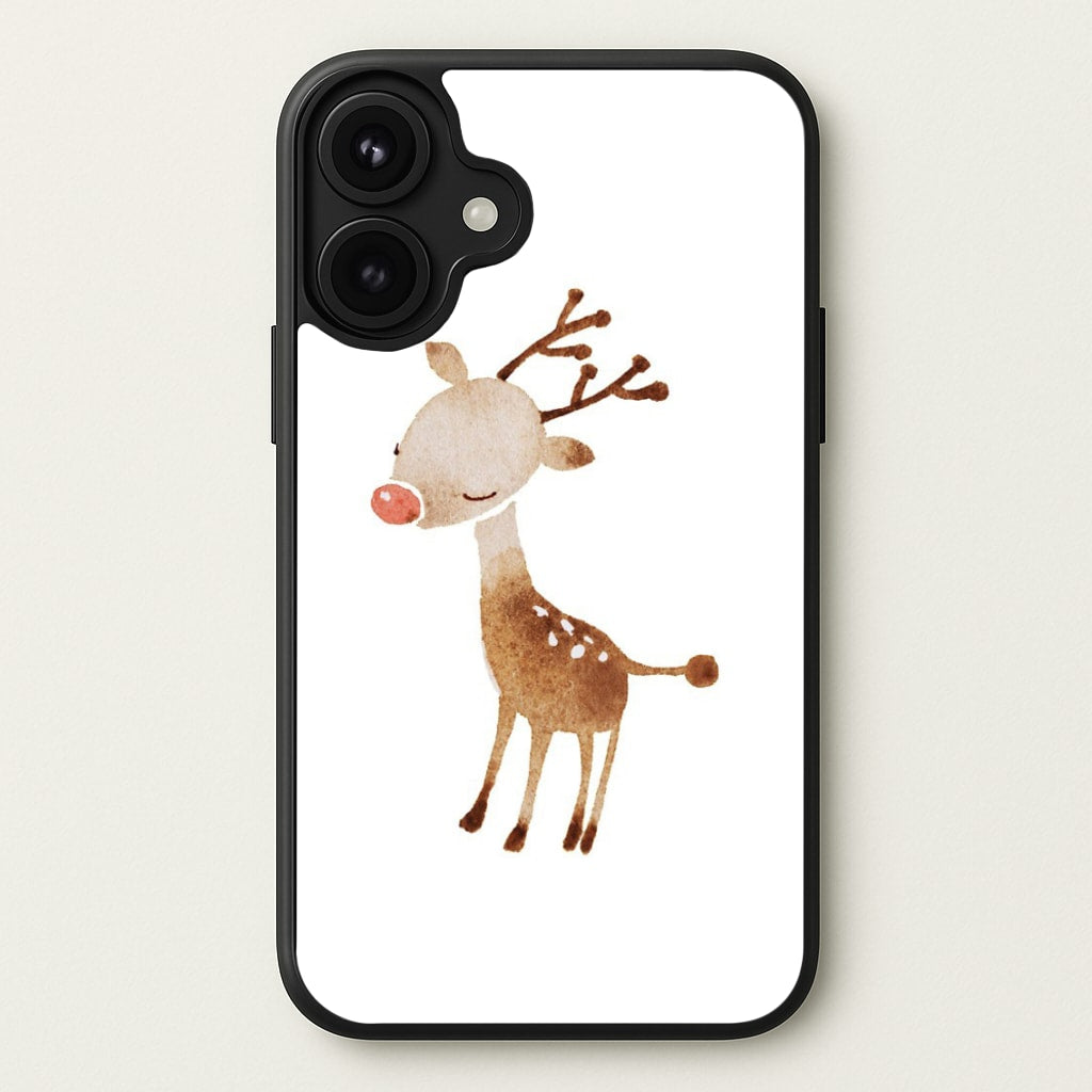 Watercolour Rudolph The Reindeer Phone Case for iPhone 17