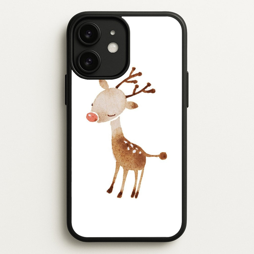 Watercolour Rudolph The Reindeer - Phone Case for iPhone 11