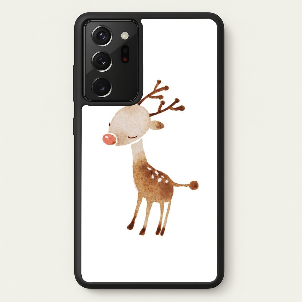 Watercolour Rudolph The Reindeer - Phone Case for Galaxy Note 20 Ultra