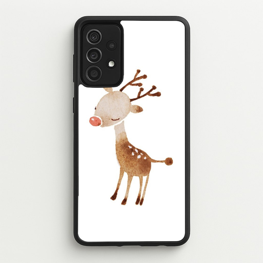 Watercolour Rudolph The Reindeer - Phone Case for Galaxy A52 / A52s