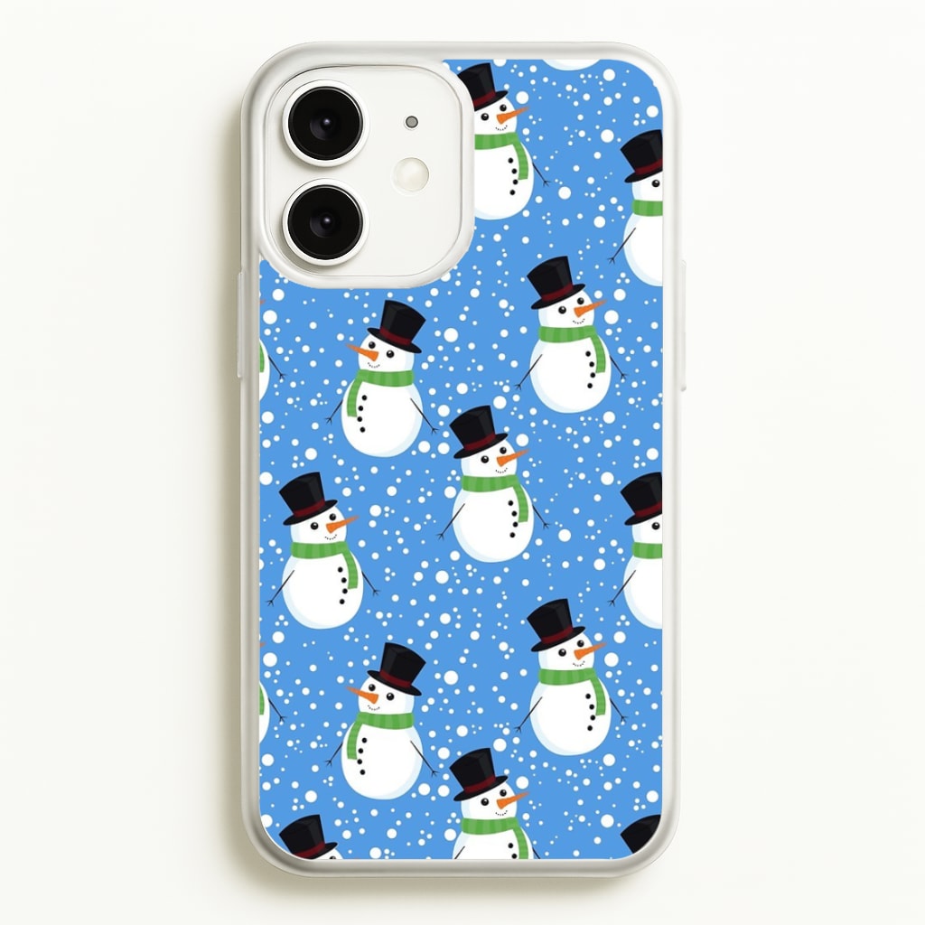 Blue Snowman Pattern - Phone Case for iPhone 11