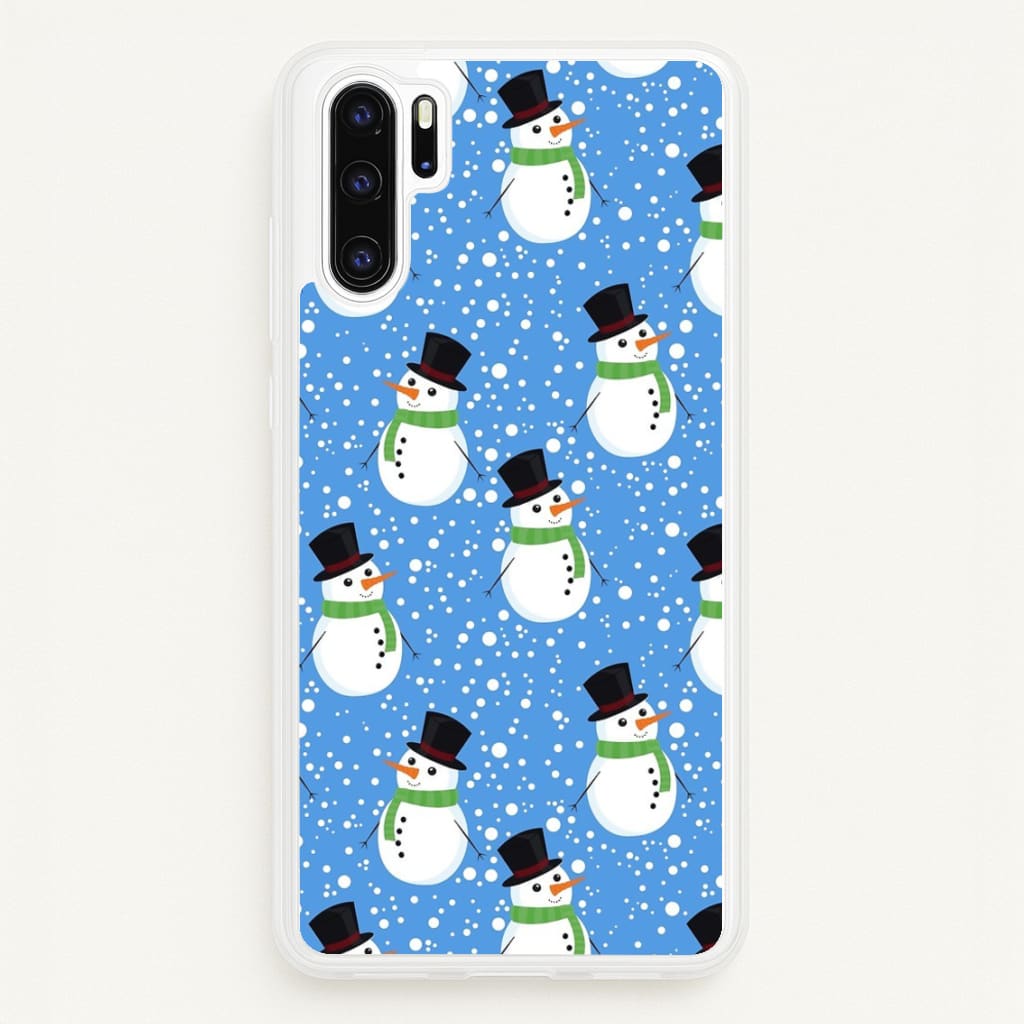 Blue Snowman Pattern - Phone Case for Huawei P30 Pro