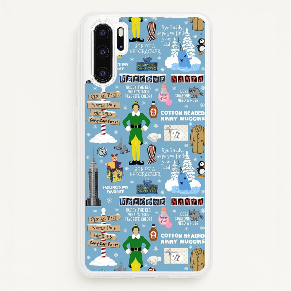 Blue Buddy The Elf Pattern - Elf Phone Case for Huawei P30 Pro