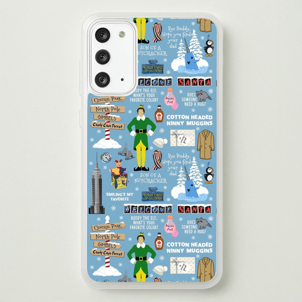 Blue Buddy The Elf Pattern - Elf Phone Case for Galaxy Note 20